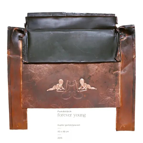 MarkusWaltenberger, „forever young“ 45 x 48 cm, Stifte, Kupfer geritzt, graviert