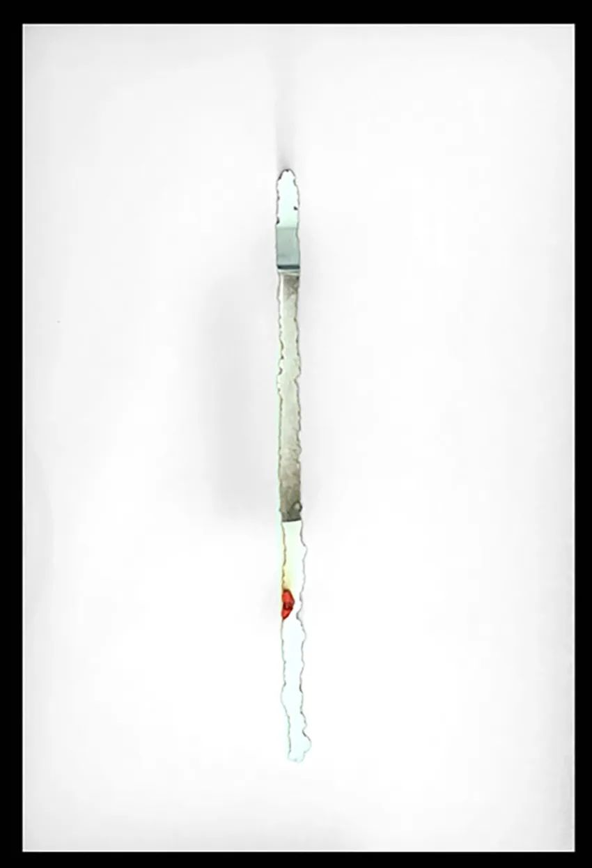 Kunststück: WEH‘MIR ....  2023, “LEGT DIE WAFFEN NIEDER AUF ..“ 42 cm x 58 cm (gerahmt)