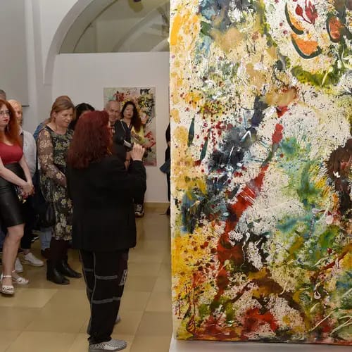 Renate Moran, Performance zur Ausstellung „Musik der Frauen im Bild“