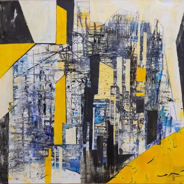 MonikaBreitenfellner, Megacity, Acryl, 100x100
